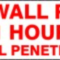 Fire Wall Rated 1 Hour Seal All Penetrations Fire Wall Sign | FWS-F4