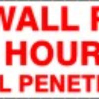Fire Wall Rated 2 Hours Seal All Penetrations Fire Wall Sign | FWS-F5