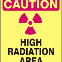 Caution High Radiation Area Signs | G-0812