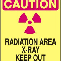 Caution Radiation Area X-Ray Keep Out Signs | G-0814