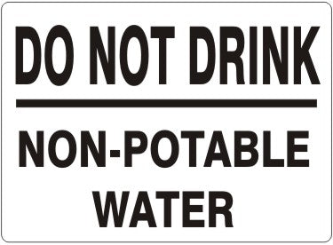 Do Not Drink Non-Potable Water Signs | G-1157