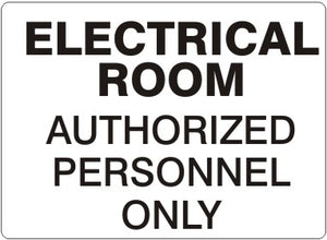 Electrical Room Authorized Personnel Only Signs | G-1605
