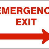 Emergency Exit With Right Arrow Signs | G-1622