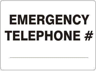 Emergency Telephone # ____ Signs | G-1645