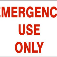 Emergency Use Only Signs | G-1647
