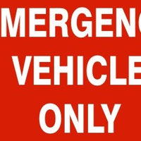 Emergency Vehicle Only Signs | G-1649