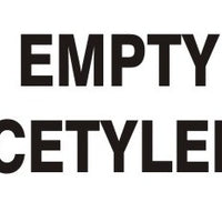 Empty Acetylene Signs | G-1663