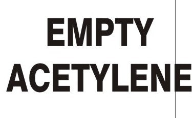 Empty Acetylene Signs | G-1663