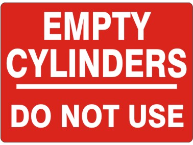 Empty Cylinders Do Not Use Signs | G-1665