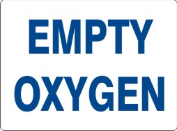 Empty Oxygen Signs | G-1666