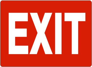 Exit White On Red Signs | G-1682