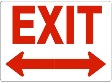 Exit Double Arrow Signs | G-1697