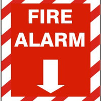 Fire Alarm Down Arrow Signs | G-2607