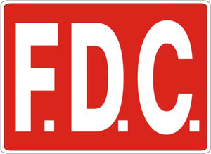 FDC White On Red Signs | G-2609