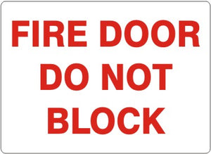 Fire Door Do Not Block Signs | G-2613