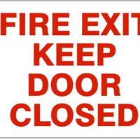 Fire Exit Keep Door Closed Signs | G-2624