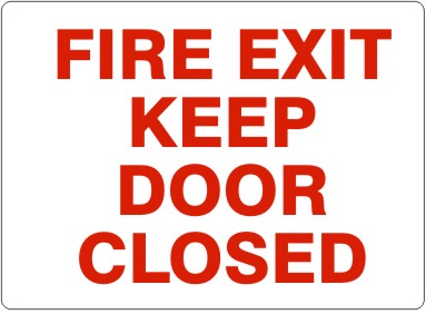 Fire Exit Keep Door Closed Signs | G-2624