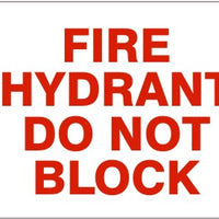 Fire Hydrant Do Not Block Signs | G-2658