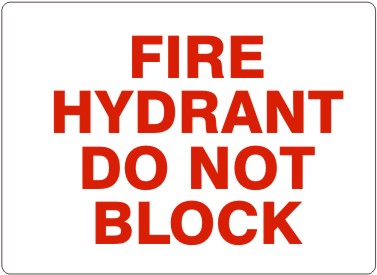 Fire Hydrant Do Not Block Signs | G-2658