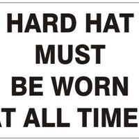 Hard Hat Must Be Worn At All Times Signs | G-3728