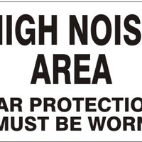 High Noise Area Ear Protection Must Be Worn Signs | G-3750