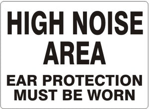 High Noise Area Ear Protection Must Be Worn Signs | G-3750
