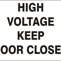 High Voltage Keep Door Closed Signs | G-3755