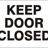 Keep Door Closed Signs | G-4202