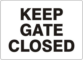 Keep Gate Closed Signs | G-4404