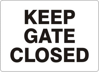 Keep Gate Closed Signs | G-4404