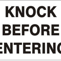 Knock Before Entering Signs | G-4417
