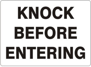 Knock Before Entering Signs | G-4417