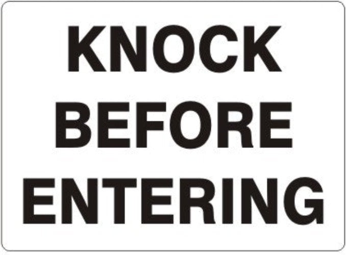Knock Before Entering Signs | G-4417