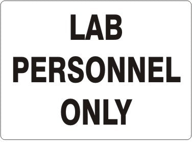 Lab Personnel Only Signs | G-4501