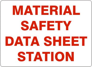Safety Data Sheet Station Signs | G-4607