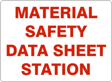Safety Data Sheet Station Signs | G-4607