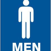Men White On Blue Signs | G-4614