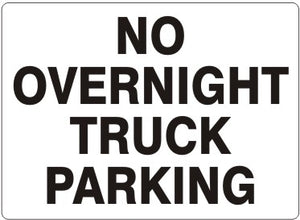 No Overnight Truck Parking Signs | G-4744