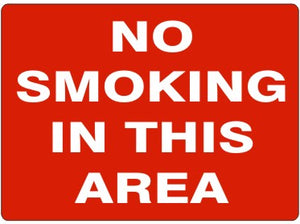 No Smoking In This Area Signs | G-4873