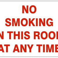 No Smoking In This Room At Any Time Signs | G-4875