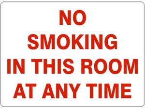 No Smoking In This Room At Any Time Signs | G-4875