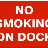 No Smoking On Dock Signs | G-4879