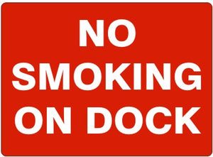 No Smoking On Dock Signs | G-4879
