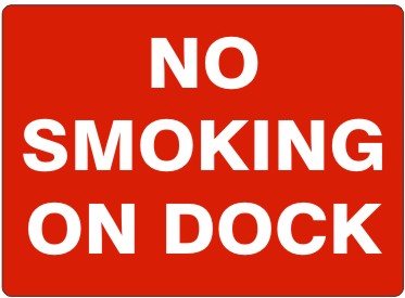No Smoking On Dock Signs | G-4879