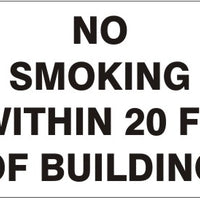 No Smoking Within 20 Ft Of Building Signs | G-4892