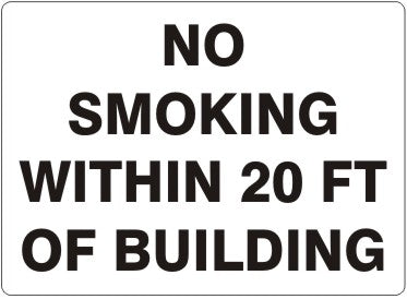 No Smoking Within 20 Ft Of Building Signs | G-4892