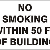 No Smoking Within 50 Ft Of Building Signs | G-4895