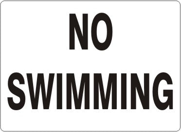 No Swimming Signs | G-4904