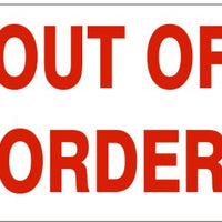 Out Of Order Signs | G-5721