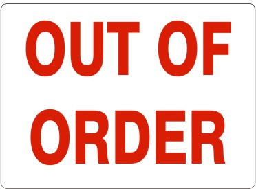 Out Of Order Signs | G-5721